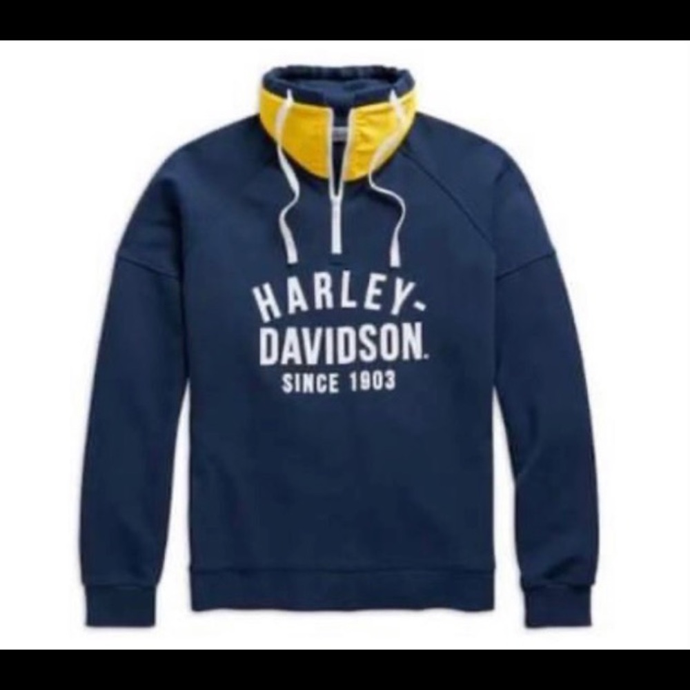 Harley Davidson Pullover (L)1/4 Zip Sweatshirt